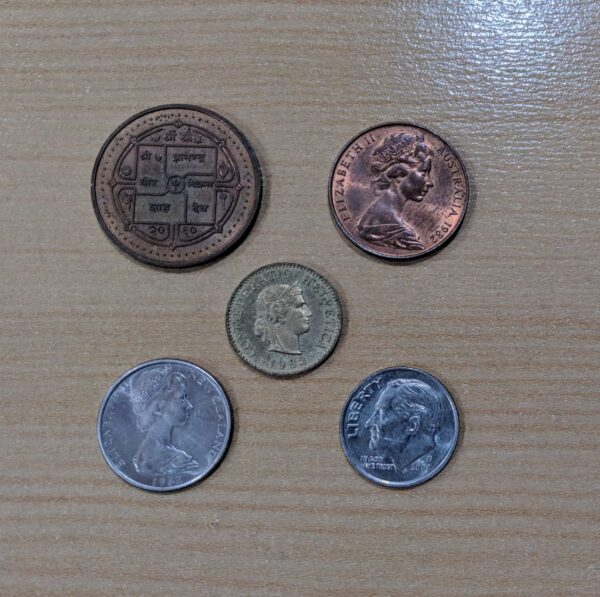 Set of 5 coins of different countries - Image 2