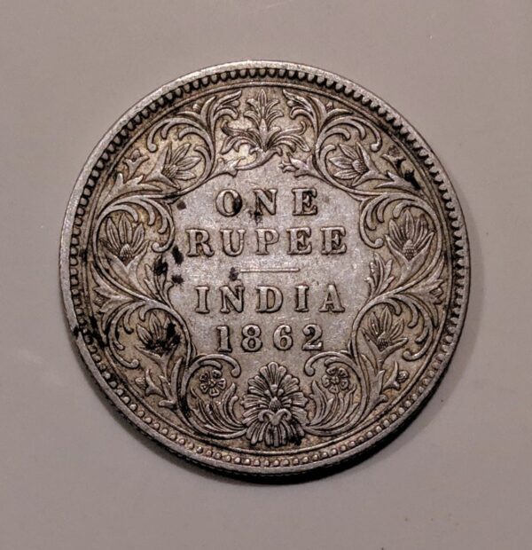 one rupee silver coin