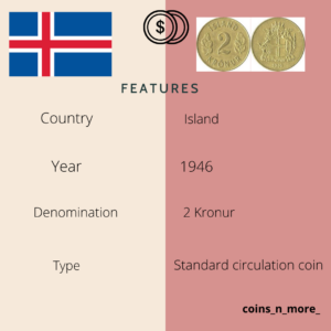 Island coin 2 Kronur