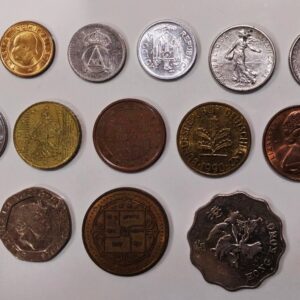 foreign coins set of 14 different countries.