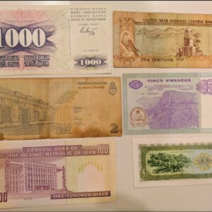 6 different banknote set