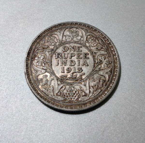 One rupee silver coin