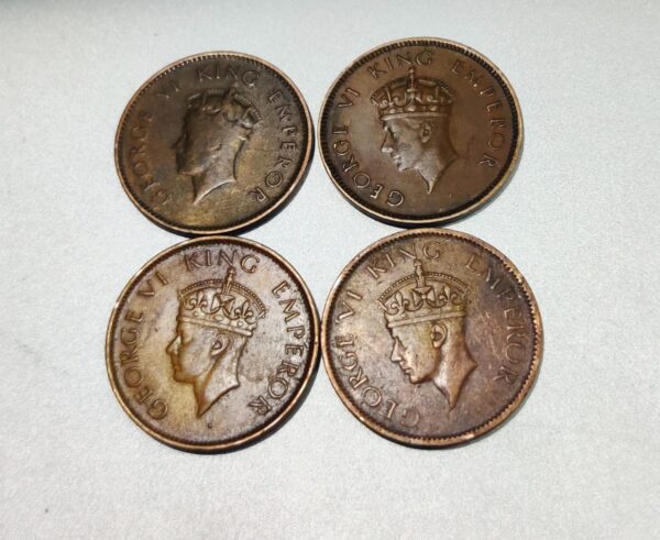 george king 6 quarter anna British India Coins