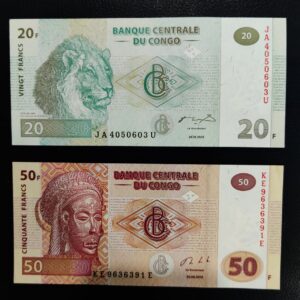 2 UNC Banknotes of Congo