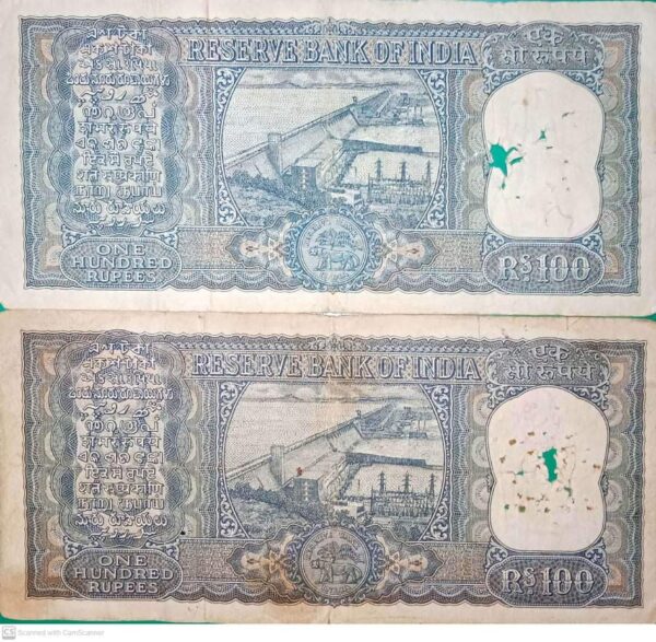 2 Different 100 Rupees Diamond banknote - Image 2