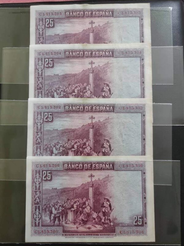 Spain 25 pesetas old issue big size collectible note - Image 2