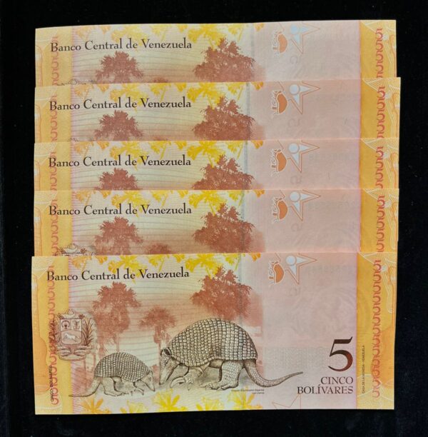Venezuelan 5 Bolivar Banknote - Image 3