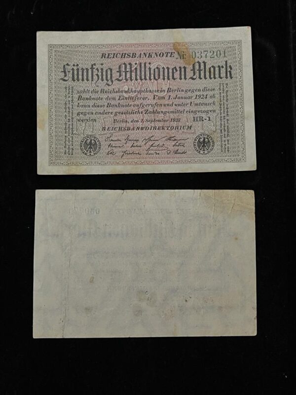 Berlin Inflation Banknote 1923 Uniside Note - Image 2