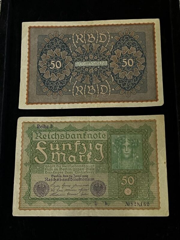 1919 Germany Old Banknote Big Size