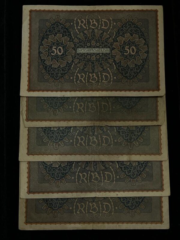 1919 Germany Old Banknote Big Size - Image 3