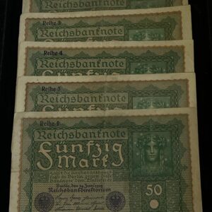 1919 Germany Old Banknote Big Size