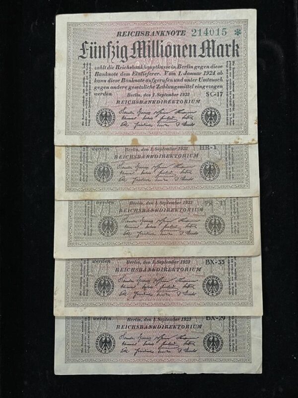Berlin Inflation Banknote 1923 Uniside Note