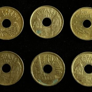 25 Pesetas Spain Hole Coin