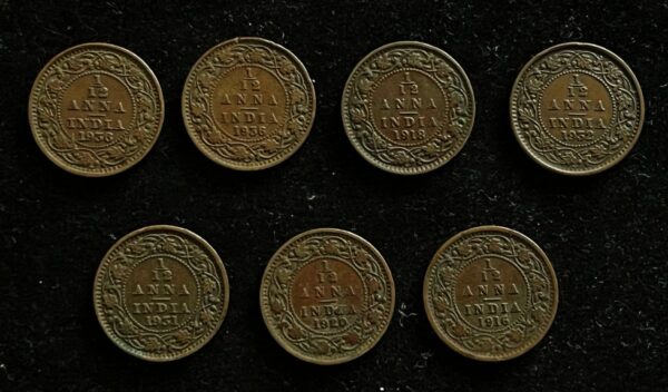 1/12 Anna copper coin of King George V - Image 2