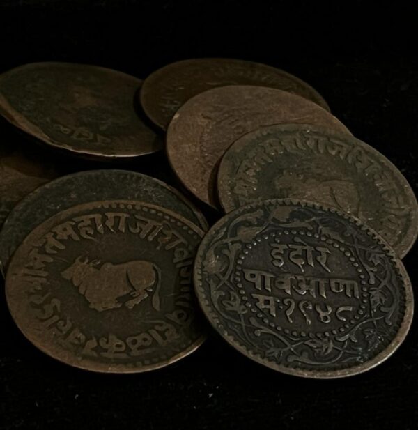 Indore Pav Anna Nandi coin ( Indore written)