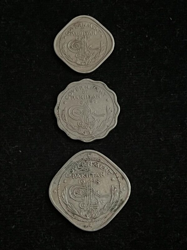 Pakistan ½ Anna, 1 Anna, and 2 Anna Coin Set - Image 2