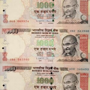 1000 Rupees banknote, signed by Governor Dr. D. Subbarao