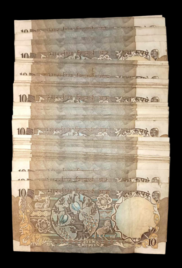 10 Rupees  Peacock Banknote - Image 2