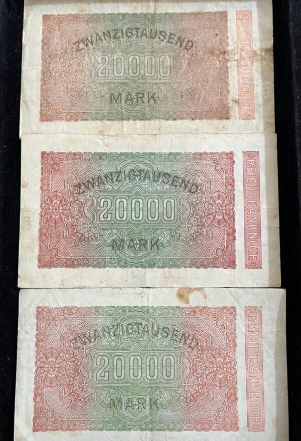 Post-World War I 1923 Germany 20,000 Mark Banknote - Image 2