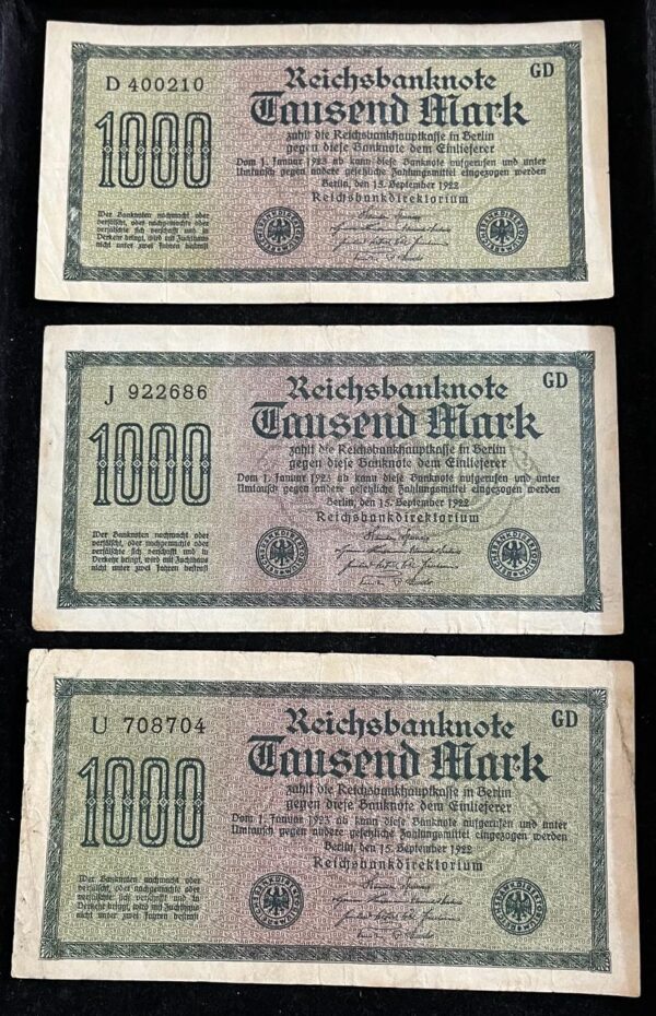 1000 Mark Banknote Germany 1922