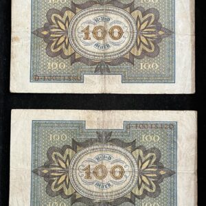 1920 Germany 100 Mark Banknote