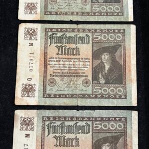 1922 Germany 5000 Mark Banknote