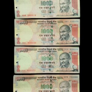 1000 Rupees banknote, signed by Governor Dr. D. Subbarao