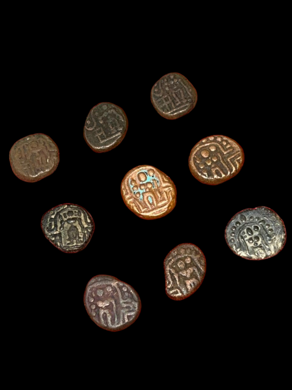 Madurai Nayak Goddess Meenakshi Kasu Coins - Image 2