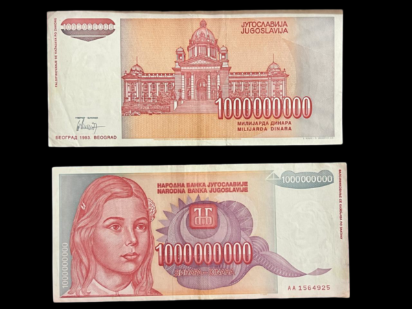 Yugoslavia 1,000,000,000 Dinars Banknote