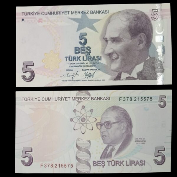 5 Turkish Lira Banknote