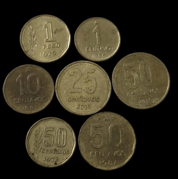 Set of 7 Vintage Argentina Coins – A Tribute to National Heritage