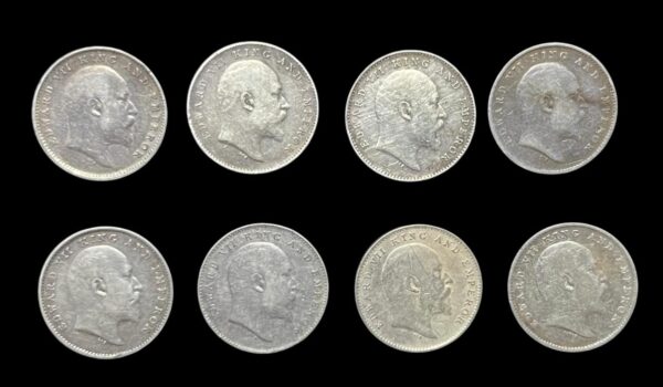British India – Edward VII Silver 2 Annas - Image 2