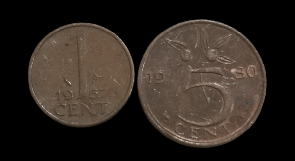 Netherlands Wilhelmina Bronze Coin Set – 1 Cent & 5 Cents