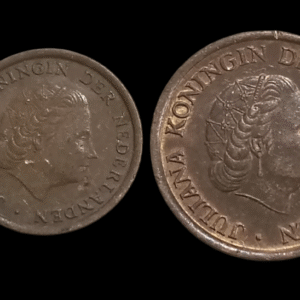 Netherlands Wilhelmina Bronze Coin Set – 1 Cent & 5 Cents