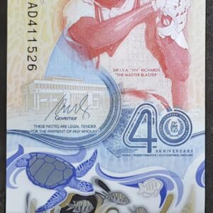 Eastern Caribbean States 2 Dollars Polymer Commemorative Note