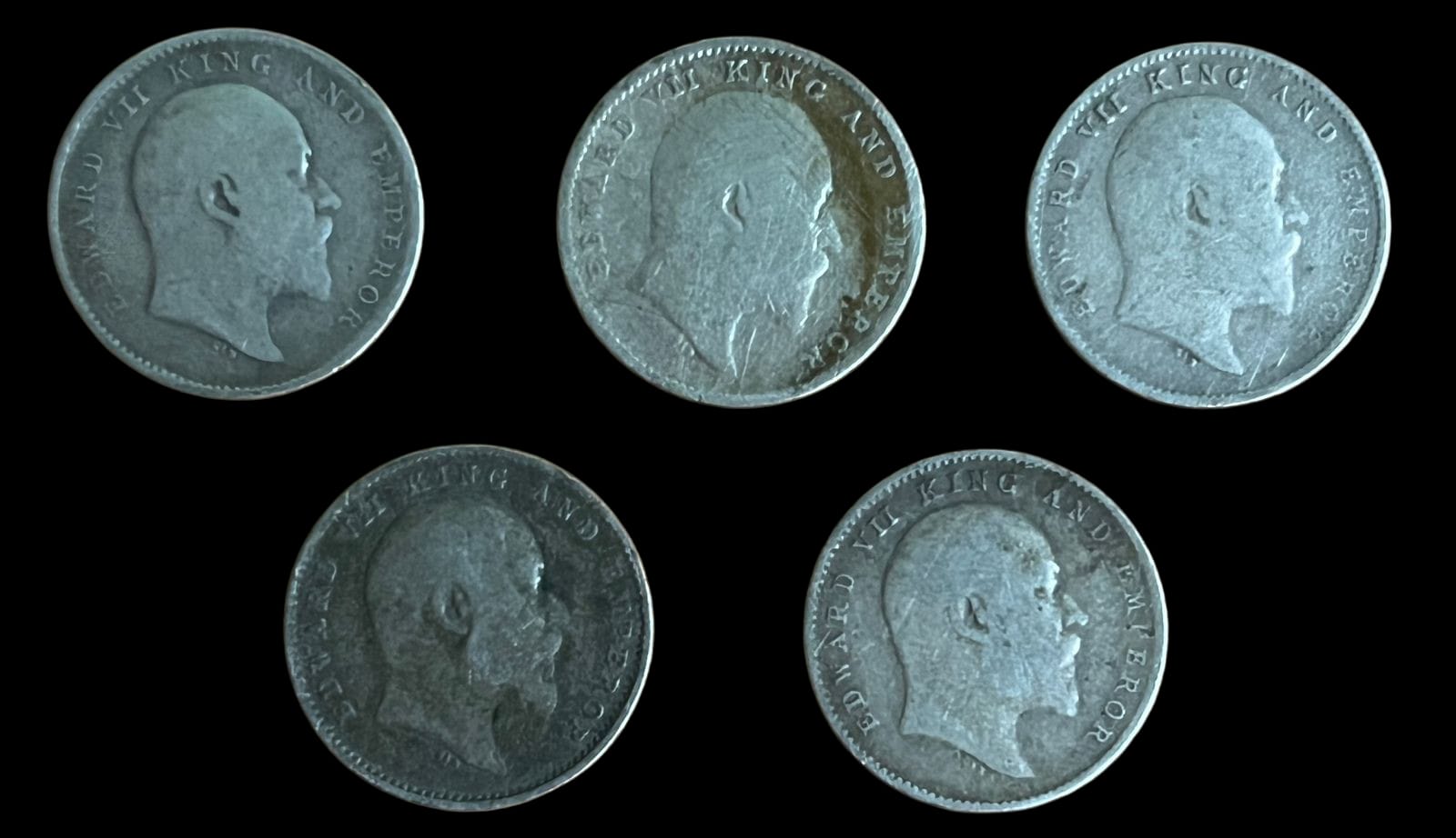 British India – Edward VII Silver 2 Annas - Image 2