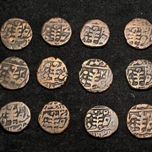 ½ Paisa – Jaipur Princely State – Copper -Jhar Leaf Type