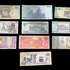 10 different foreign country banknote set-5