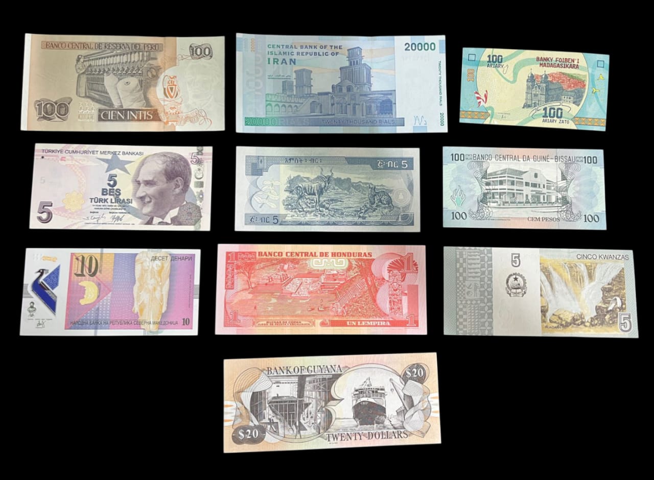 10 different foreign country banknote set-5 - Image 2