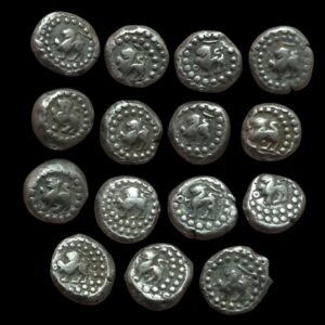 1 Drachm – Chauhan Dynasty – Ranthambore – Silver – Lion & Devanaga