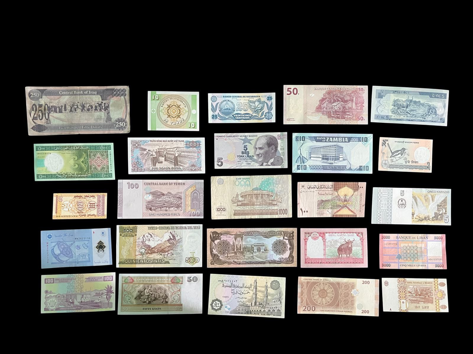 50 Different Countries Banknotes Set UNC Condition - Image 2