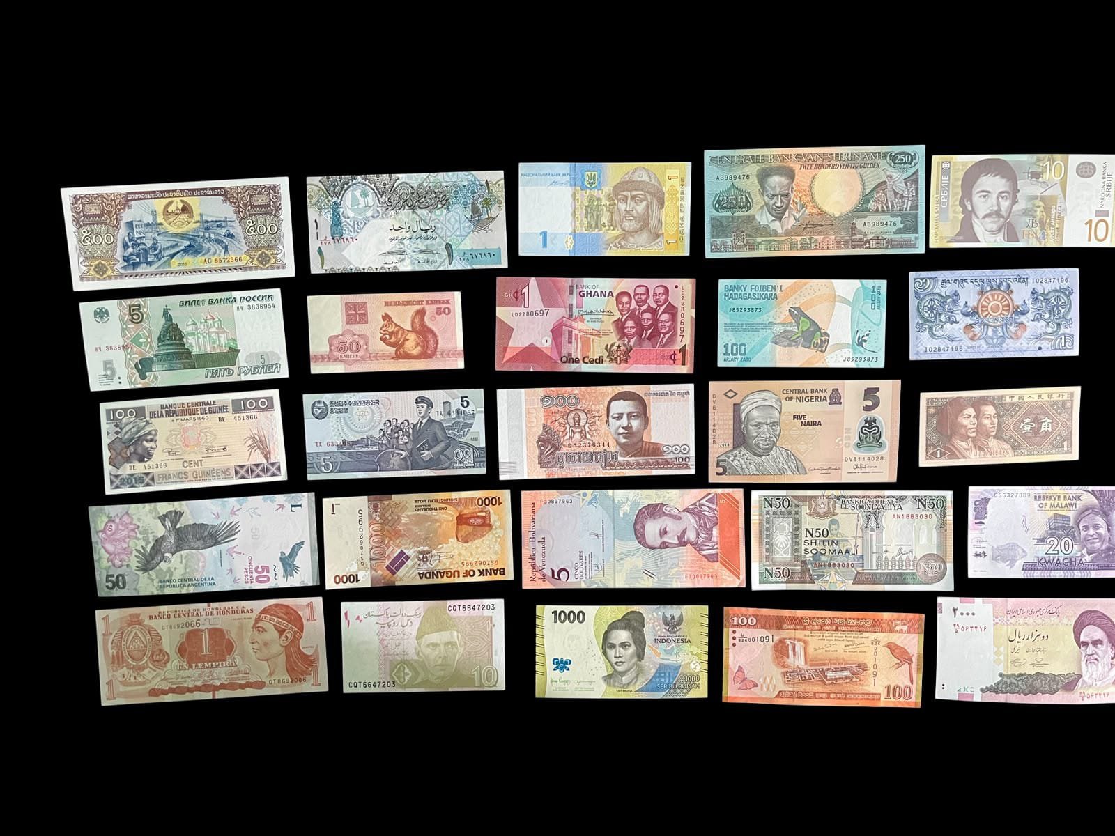 50 Different Countries Banknotes Set UNC Condition - Image 4