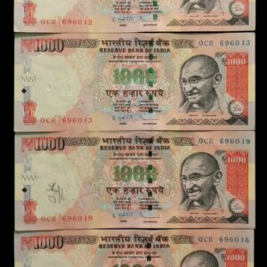1000 Ruoees banknote , signed by Governer Dr. D. Subbarao UNC
