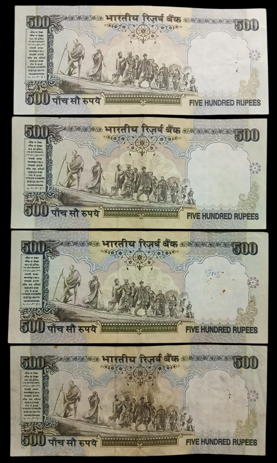 500 Rupees Grey Signed By Governer Bimal Jalan - Image 2