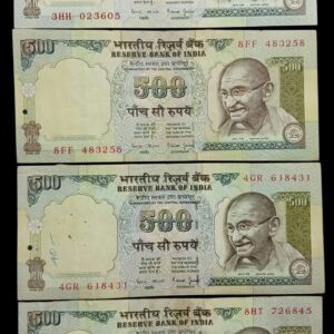 500 Rupees Grey Signed By Governer Bimal Jalan