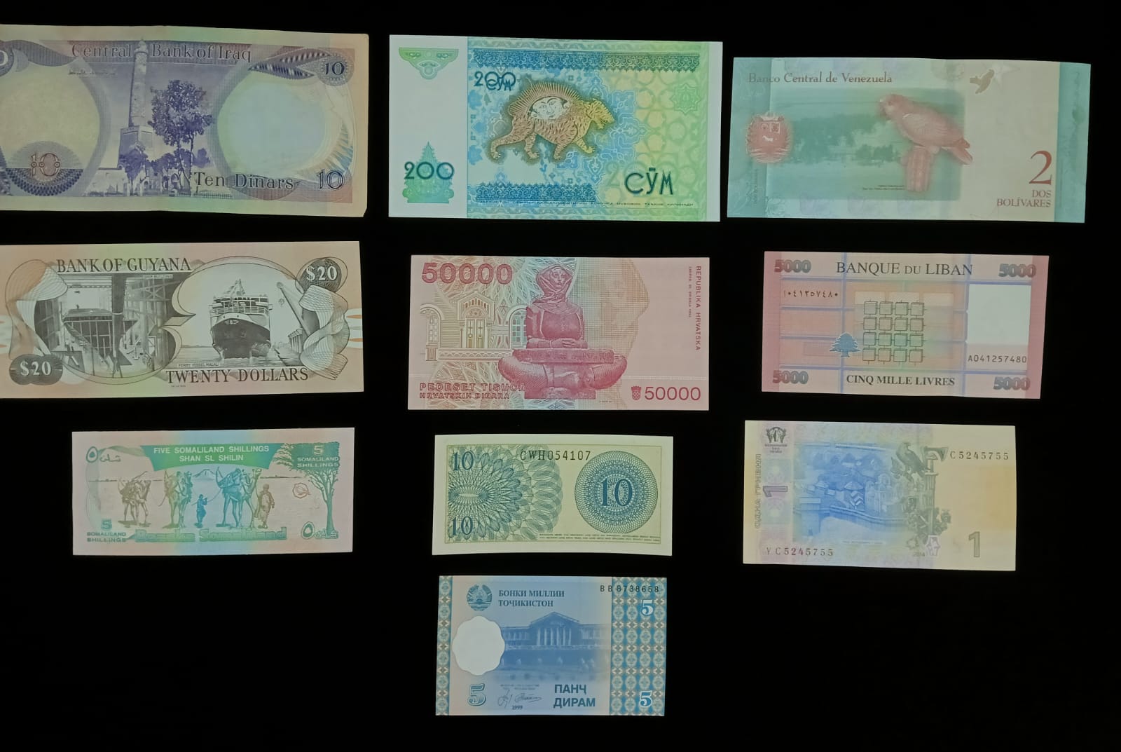 10 different foreign banknotes set - B - Image 2