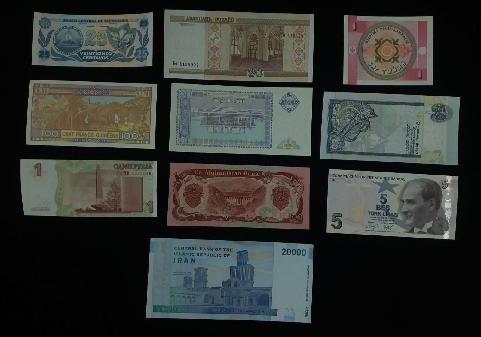 10 different foreign banknotes set - A - Image 2