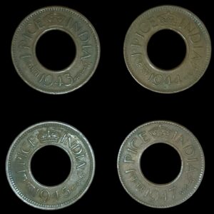 1 Hole Pice George VI Different Year Set