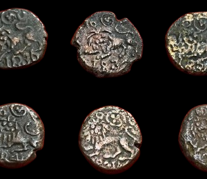 5 Cash Mysore Krishna Raja Wodeyar III Lion Type