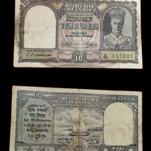 10 Rupees George VI Signed By C.D. Deshmukh British India -A